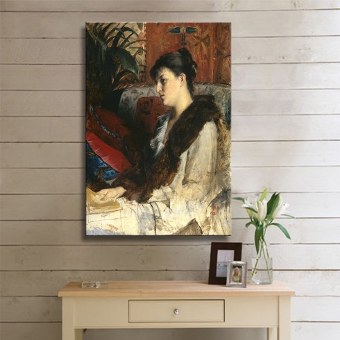Marie Bashkirtseff Portrait of Alexandrine Patchenko Kanvas Tablo Marie Bashkirtseff Portrait of Alexandrine Patchenko Kanvas Tablo