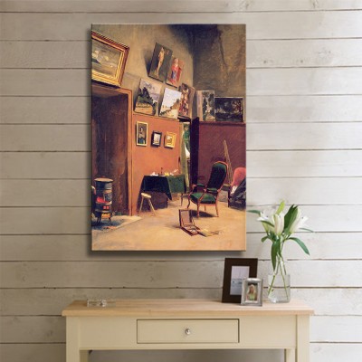 Jean Frédéric Bazille L atelier de la rue de Furstenberg Kanvas Tablo