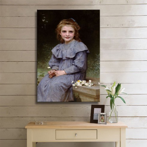 William Adolphe Bouguereau Daisies Kanvas Tablo William Adolphe Bouguereau Daisies Kanvas Tablo
