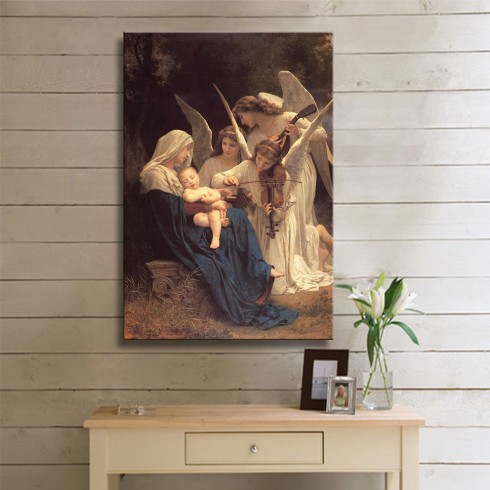 William Adolphe Bouguereau Song of The Angels Kanvas Tablo William Adolphe Bouguereau Song of The Angels Kanvas Tablo