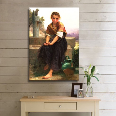 William Adolphe Bouguereau The Broken Pitcher Kanvas Tablo