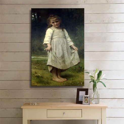 William Adolphe Bouguereau The Curtsey Kanvas Tablo William Adolphe Bouguereau The Curtsey Kanvas Tablo