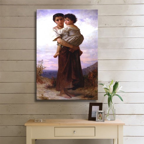 William Adolphe Bouguereau Young Gypsies Kanvas Tablo