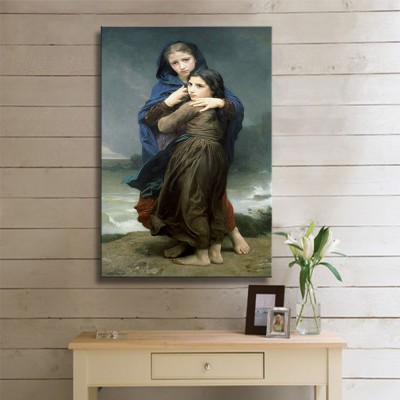 William Adolphe Bouguereau The Storm Kanvas Tablo