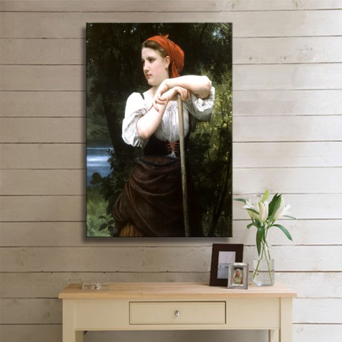 William Adolphe Bouguereau The Haymaker Kanvas Tablo William Adolphe Bouguereau The Haymaker Kanvas Tablo
