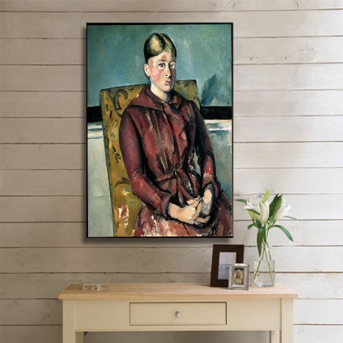 Paul Cezanne Madame Cezanne in a Yellow Chair Kanvas Tablo