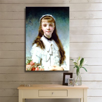 Charles Joshua Chaplin Portrait of A Young Girl Kanvas Tablo
