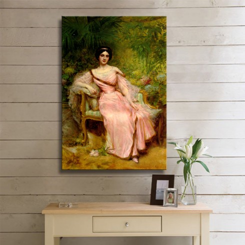 Leon François Comerre Portrait of Suzanne Hudelo Kanvas Tablo Leon François Comerre Portrait of Suzanne Hudelo Kanvas Tablo