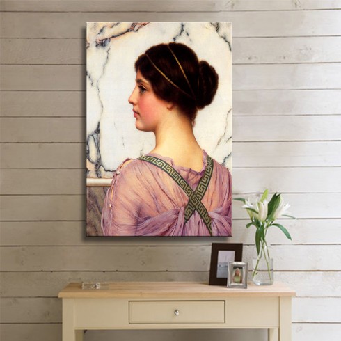 Godward John William a Grecian Lovely Kanvas Tablo