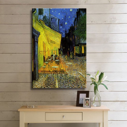 Van Gogh Cafe Terrace at Night Kanvas Tablo