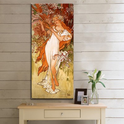 Alphonse Mucha Spring Kanvas Tablo