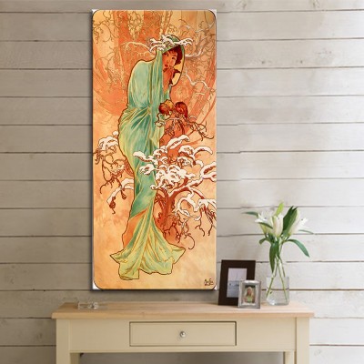 Alphonse Mucha Winter Kanvas Tablo