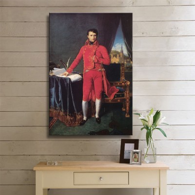 Ingres Jean Auguste Dominique Portrait of Bonaparte as First Consul Kanvas Tablo