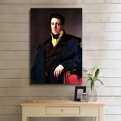 Ingres Jean Auguste Dominique Portrait of Charles Marie Jean Baptiste Marcotte Argenteuil Kanvas Tablo