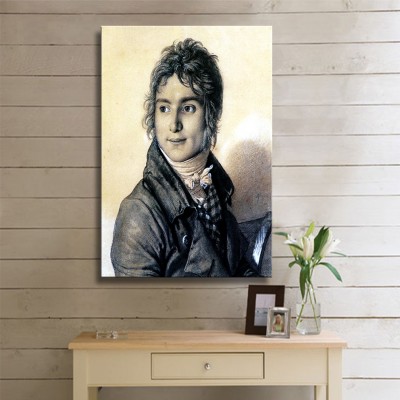 Ingres Jean Auguste Dominique Portrait of Jean Charles August Simon Kanvas Tablo