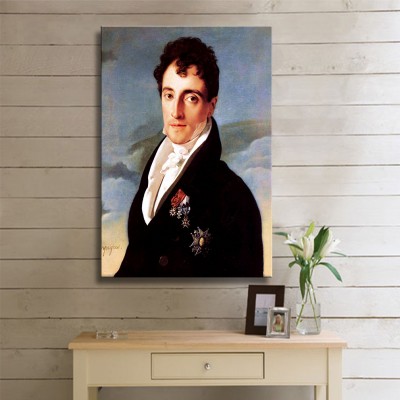 Ingres Jean Auguste Dominique Portrait of Joseph Vialetes de Mortarieu Kanvas Tablo