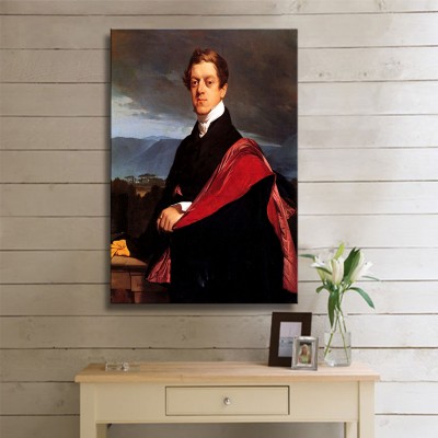 Ingres Jean Auguste Dominique Portrait of The Count Nikolai Dimitrievich Gouriev Kanvas Tablo