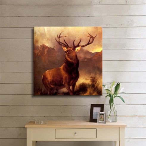 Landseer Edwin Henry Monarch of The Glen Kanvas Tablo Landseer Edwin Henry Monarch of The Glen Kanvas Tablo
