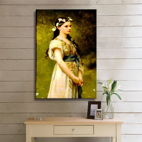 Lefebvre Jules Joseph Portrait of Julia Foster Ward Kanvas Tablo