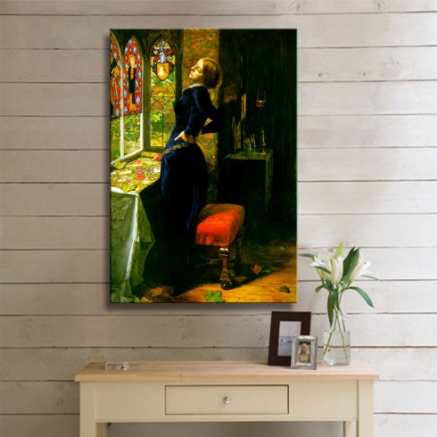 Millais John Everett Mariana in The Moated Grange Kanvas Tablo