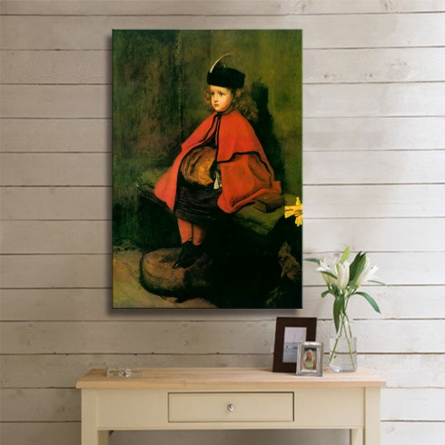 Millais John Everett My First Sermon Kanvas Tablo