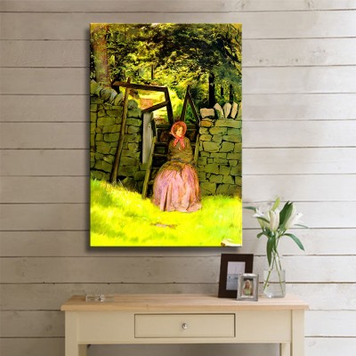 Millais John Everett Waiting Kanvas Tablo