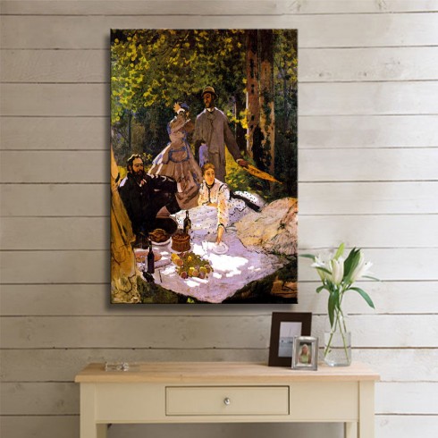 Monet Claude Oscar Dejeuner Sur Herbe Kanvas Tablo