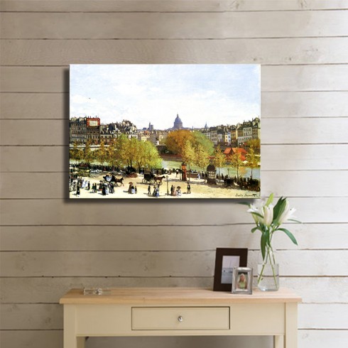 Monet Claude Oscar Le Quai du Louvre Kanvas Tablo 