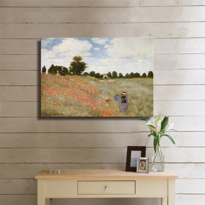Monet Claude Oscar Poppies Blooming Kanvas Tablo