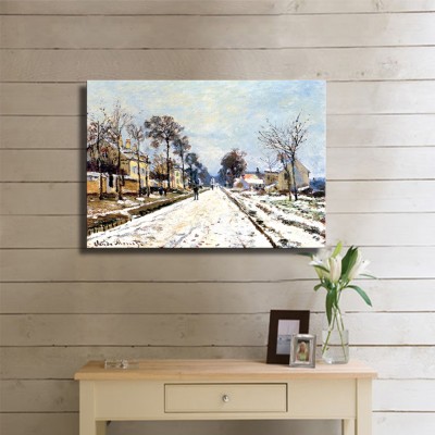 Monet Claude Oscar Road to Louveciennes Kanvas Tablo