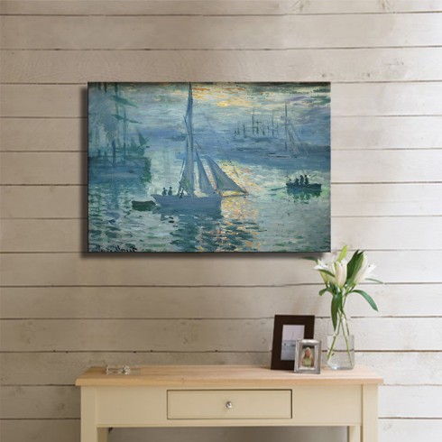 Monet Claude Oscar Sunrise Kanvas Tablo