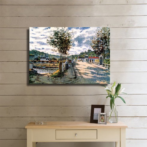 Monet Claude Oscar The Seine at Bougival Kanvas Tablo