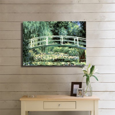 Monet Claude Oscar Waterlilies and Japanese Bridge Kanvas Tablo