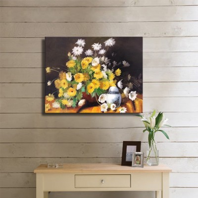 Sarı Papatyalar Natürmort Kanvas Tablo