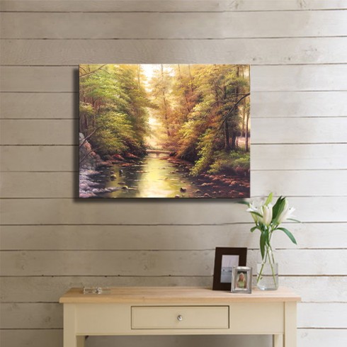 Suya Eğilen Ağaçlar Kanvas Tablo