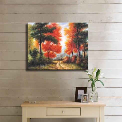 Turuncu Yeşil Zamanı Kanvas Tablo