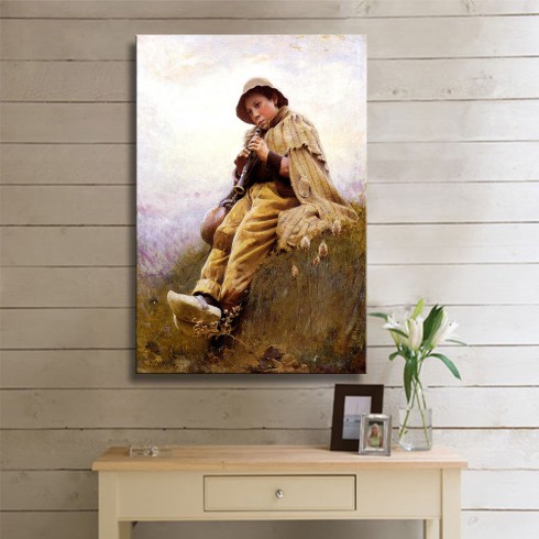 Pearce Charles Sprague Shepherd Boy Kanvas Tablo