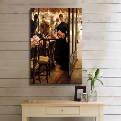 Tissot Jacques Joseph The Shop Girl The Millin Shop Kanvas Tablo