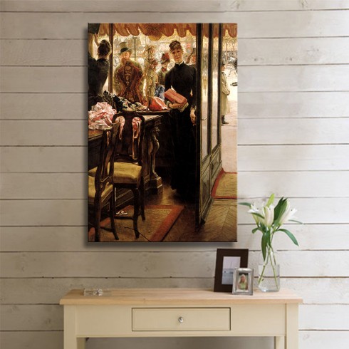 Tissot Jacques Joseph The Shop Girl The Millin Shop Kanvas Tablo
