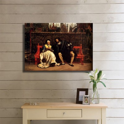 Tissot Jacques Joseph Faust and Marguerite in The Garden Kanvas Tablo
