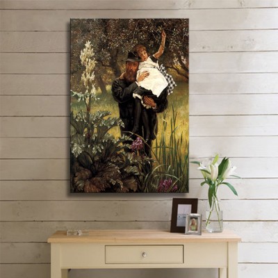 Tissot Jacques Joseph Le Veuf Kanvas Tablo