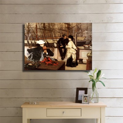 Tissot Jacques Joseph The Captain and The Mate Kanvas Tablo