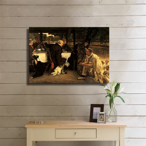 Tissot Jacques Joseph The Prodigal Son in Modern Life a The Fatted Calf Kanvas Tablo