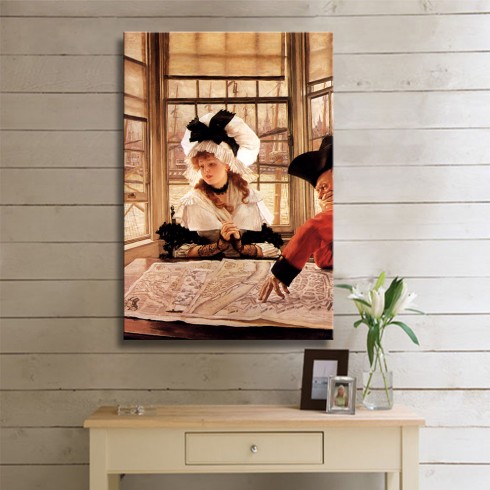 Tissot Jacques Joseph The Tedious Story Kanvas Tablo