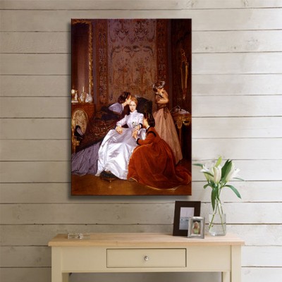 Toulmouche Auguste La Fiancee Hesitante Kanvas Tablo