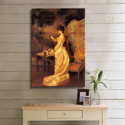 Toulmouche Auguste The Love Letter Kanvas Tablo