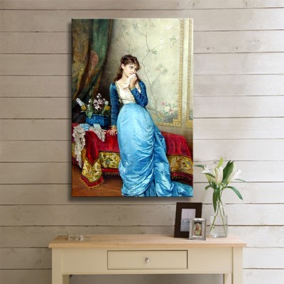 Toulmouche Auguste The Love Letter Kanvas Tablo