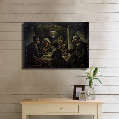 Vincent Van Gogh Patates Yiyenler Alternatif Renk Kanvas Tablo