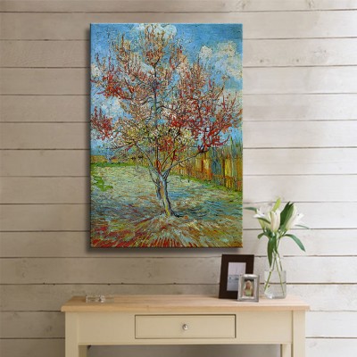 Vincent Van Gogh Bluehende Pfirsichbaeume Kanvas Tablo