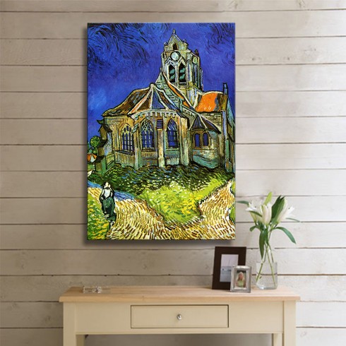 Vincent Van Gogh Church at Auvers Kanvas Tablo